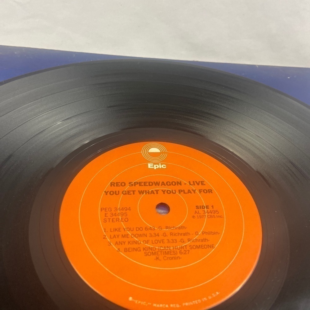 REO Speedwagon LP LIVE You Get What You Play For - Picture 10 of 11